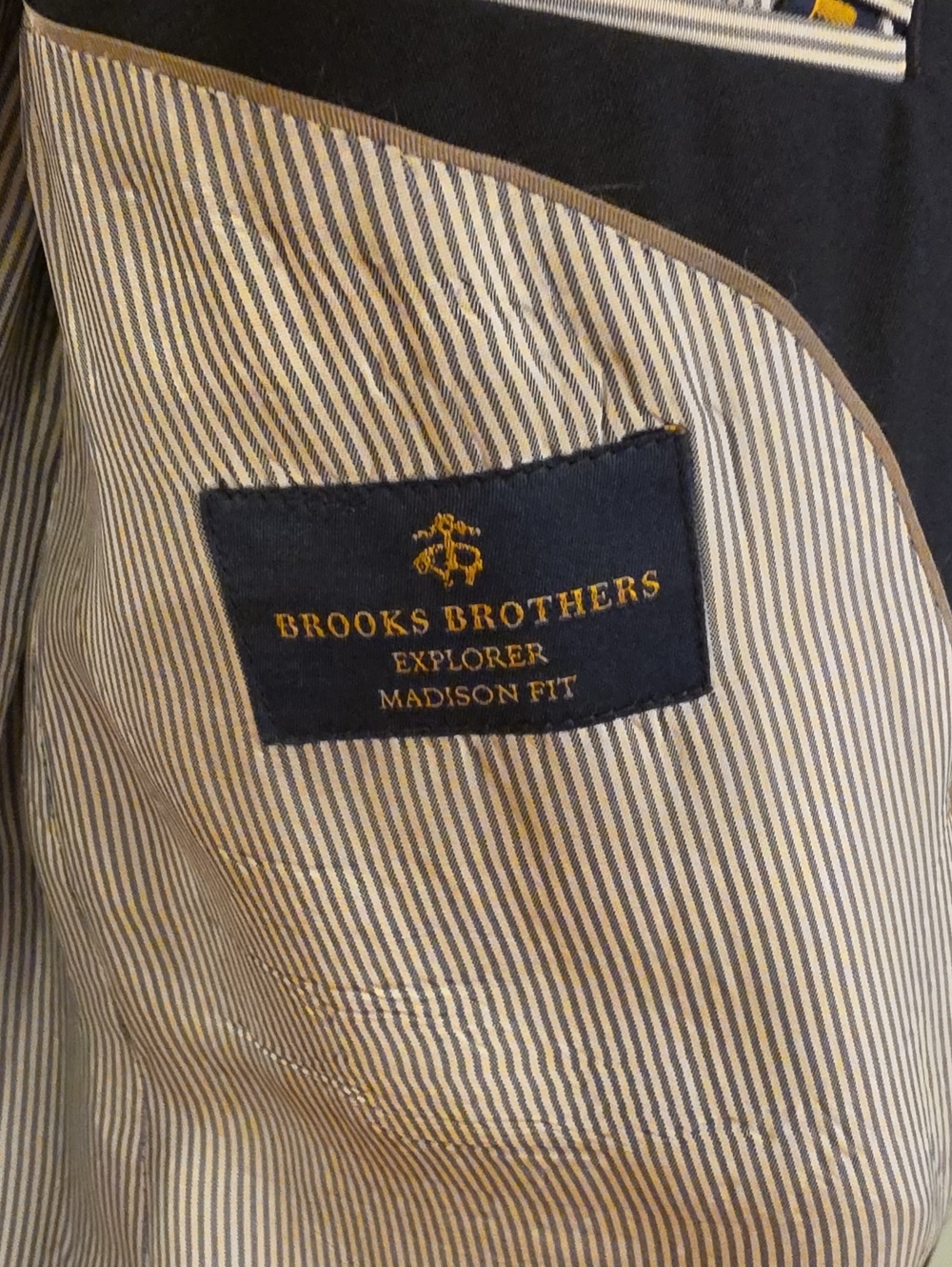 Brooks Brothers Navy Suit with Striped Lining